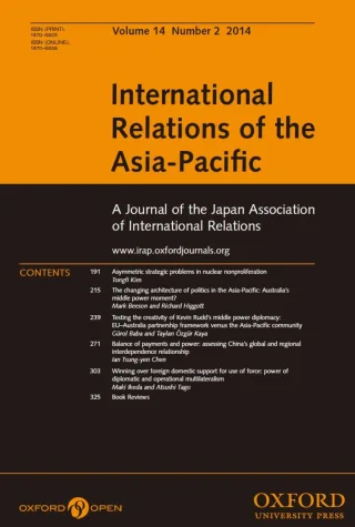 Balance of payments and power: Assessing China's global and regional interdependence relationship 刊物封面